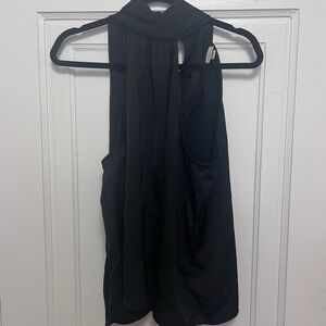 Black Sleeveless Halter Blouse